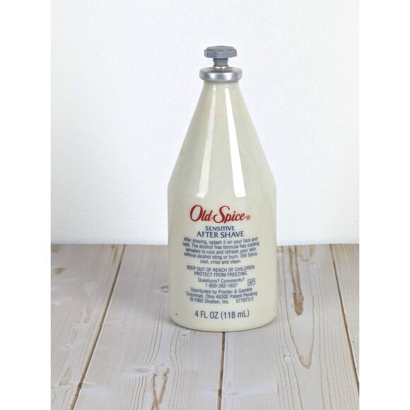 Vintage Old Spice After Shave Sensitive Original 4oz Star Cap 1993 Empty Bottle - Picture 4 of 7
